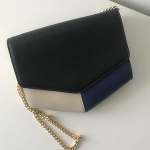 Sandro Medium Lou Bag - White Blue Black Colourblock Exclusive to Printemps
